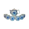 7 Piece Blue Flower Tea Set
