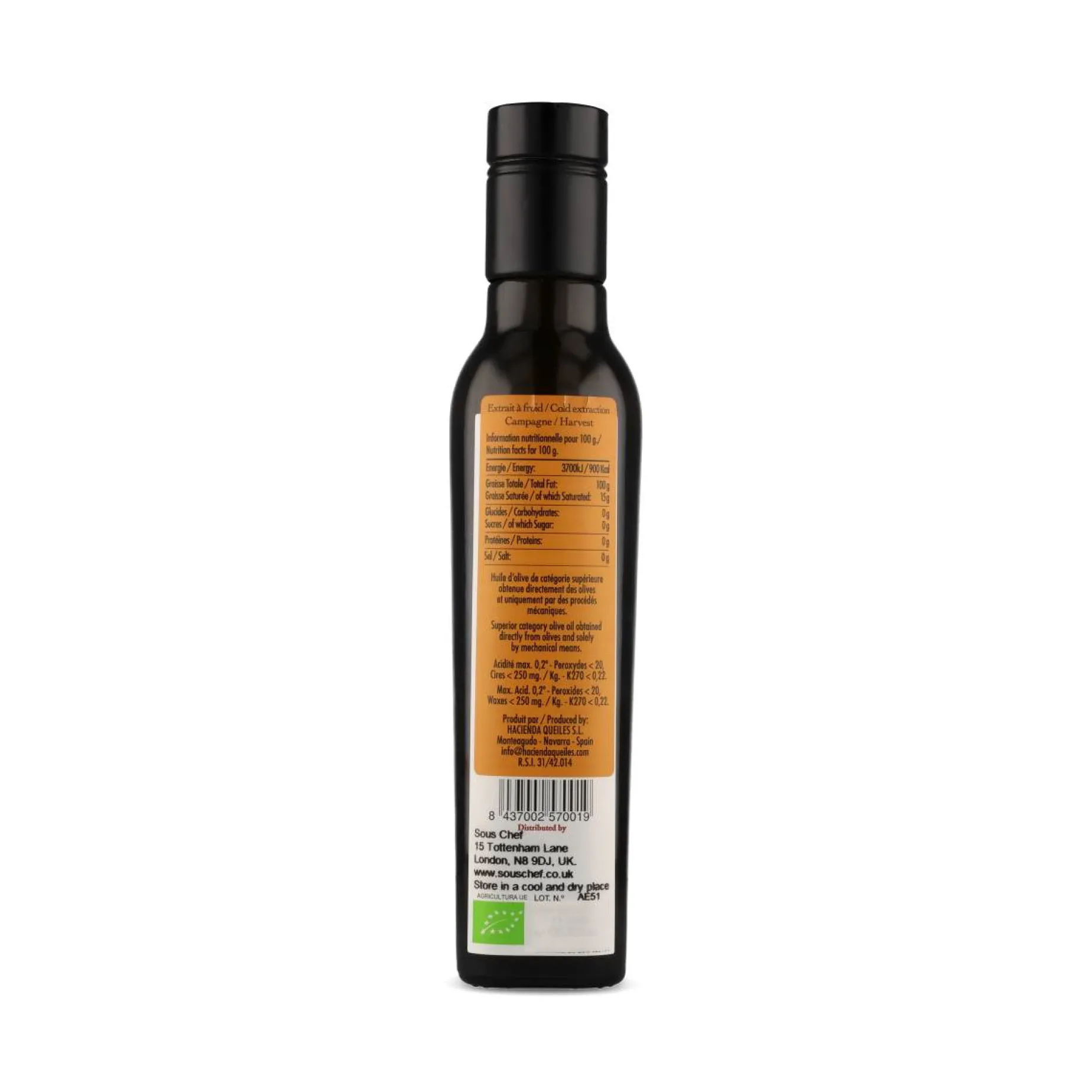 ABBAE de Queiles Organic Arbequina Extra Virgin Olive Oil