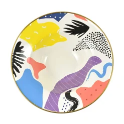 Abstract Enamel Display Dish, 30cm