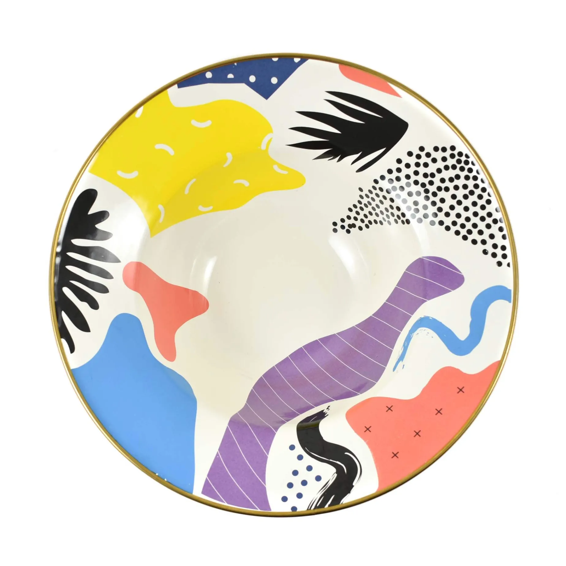 Abstract Enamel Display Dish, 30cm