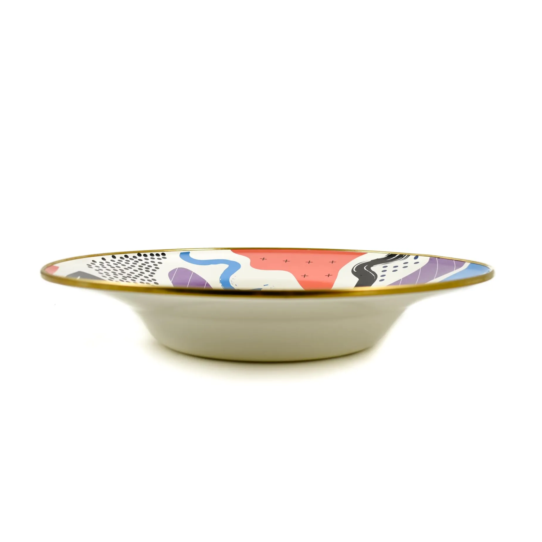 Abstract Enamel Large Serving Dish, 30cm