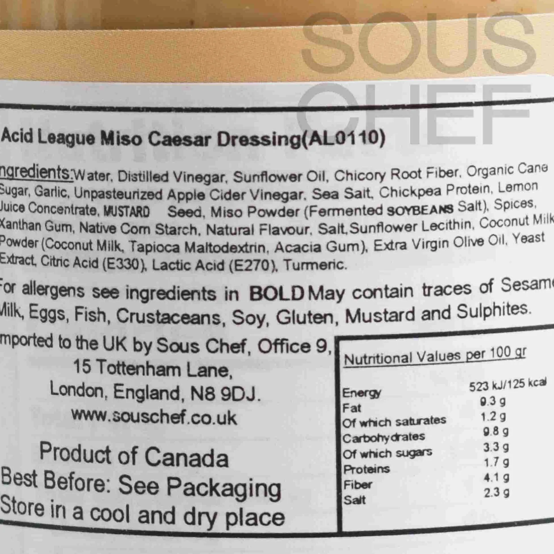 Acid League Miso Caesar Dressing, 300ml