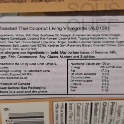 Acid League Toasted Coconut Dressing, 300ml