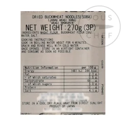 Akagi Dried Soba Noodles, 270g