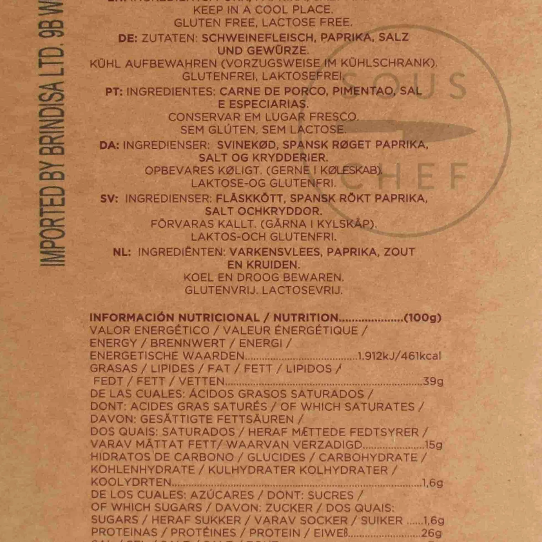 Alejandro Magno Chorizo Slices, 100g