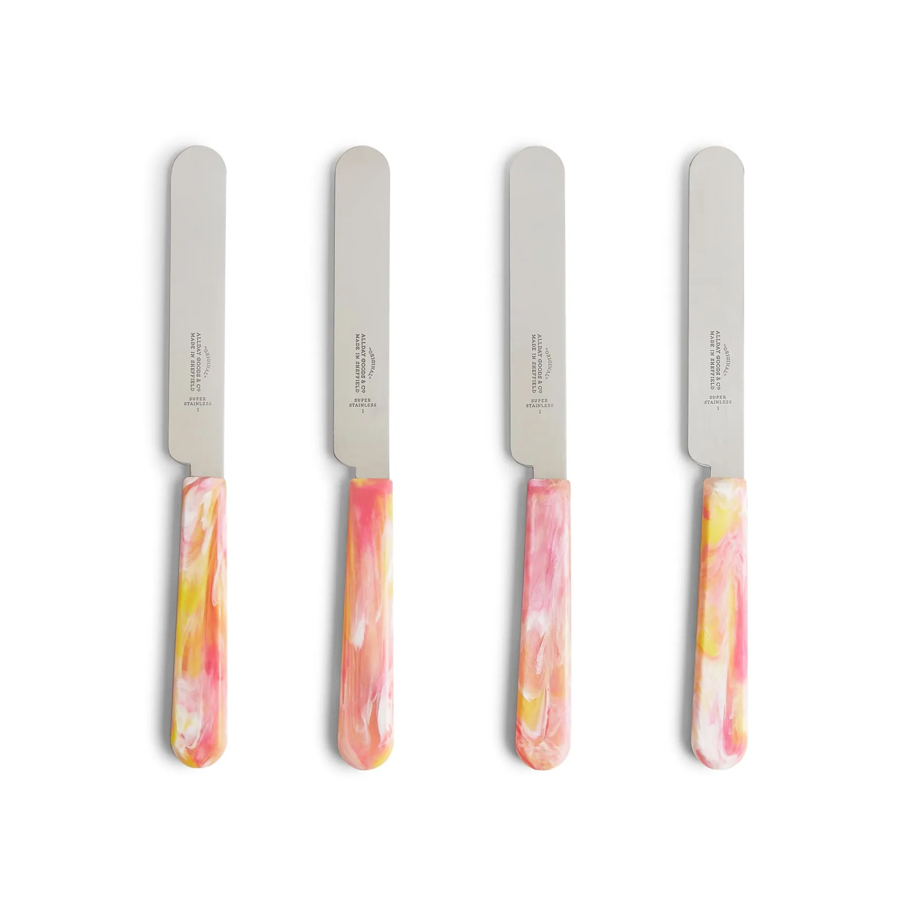 Allday Goods Set of 4 Fruit Salad Table Knives, 11.5cm