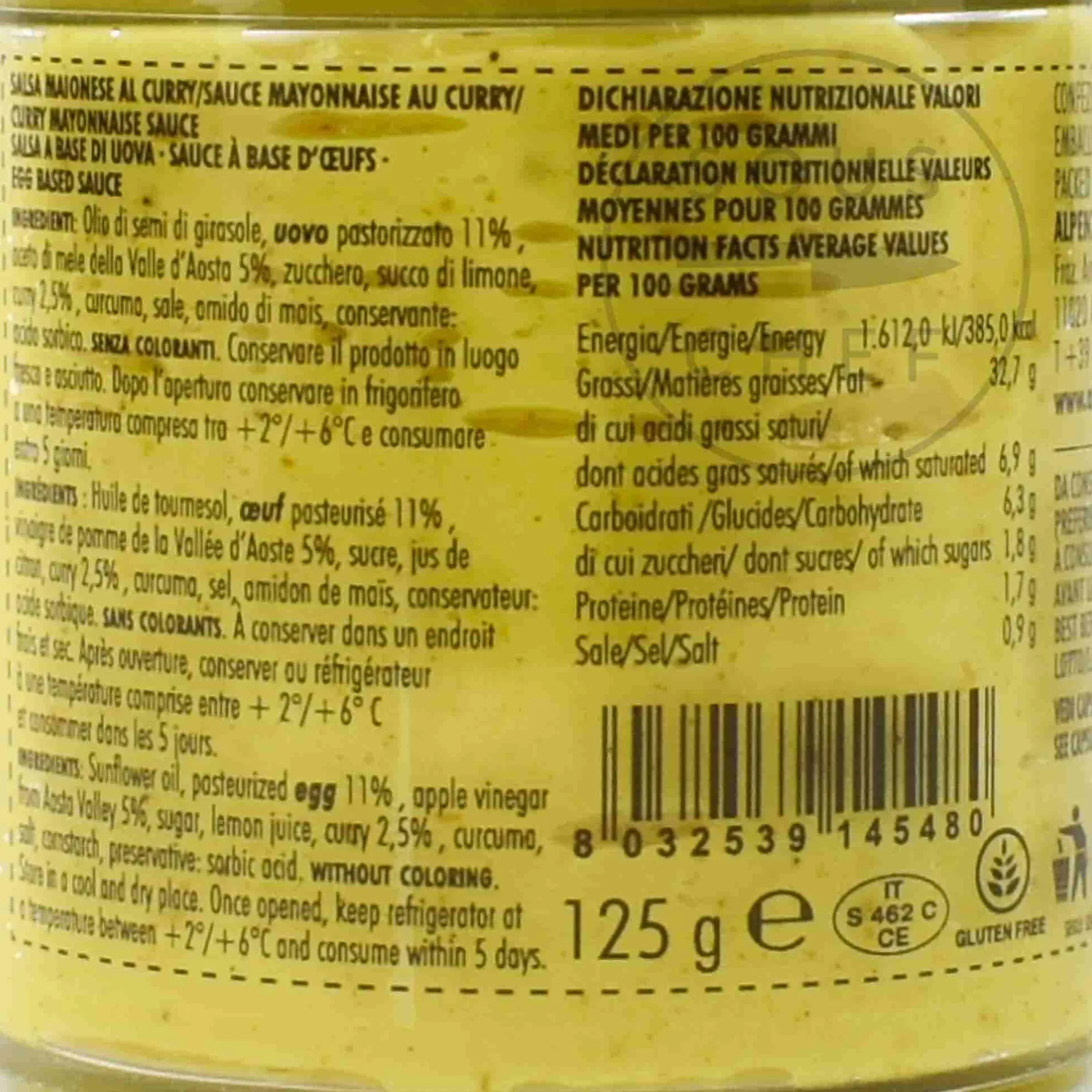 Alpenzu Curry Mayonnaise Sauce, 130g