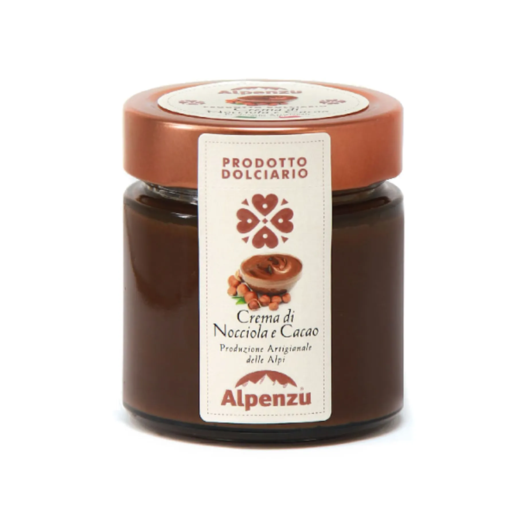 Alpenzu Hazelnut and Cocoa Cream, Palm Oil Free, 250g
