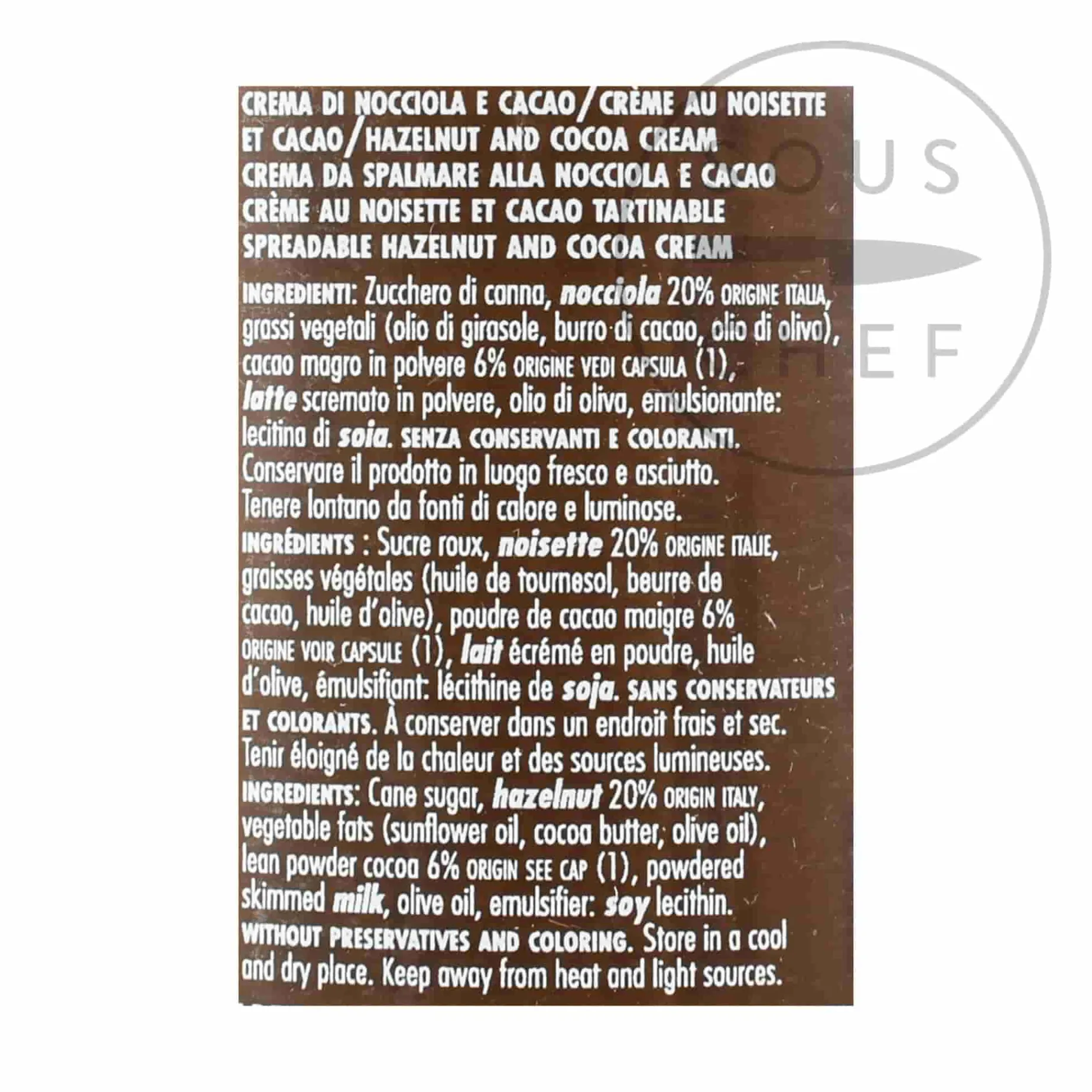 Alpenzu Hazelnut and Cocoa Cream, Palm Oil Free, 250g