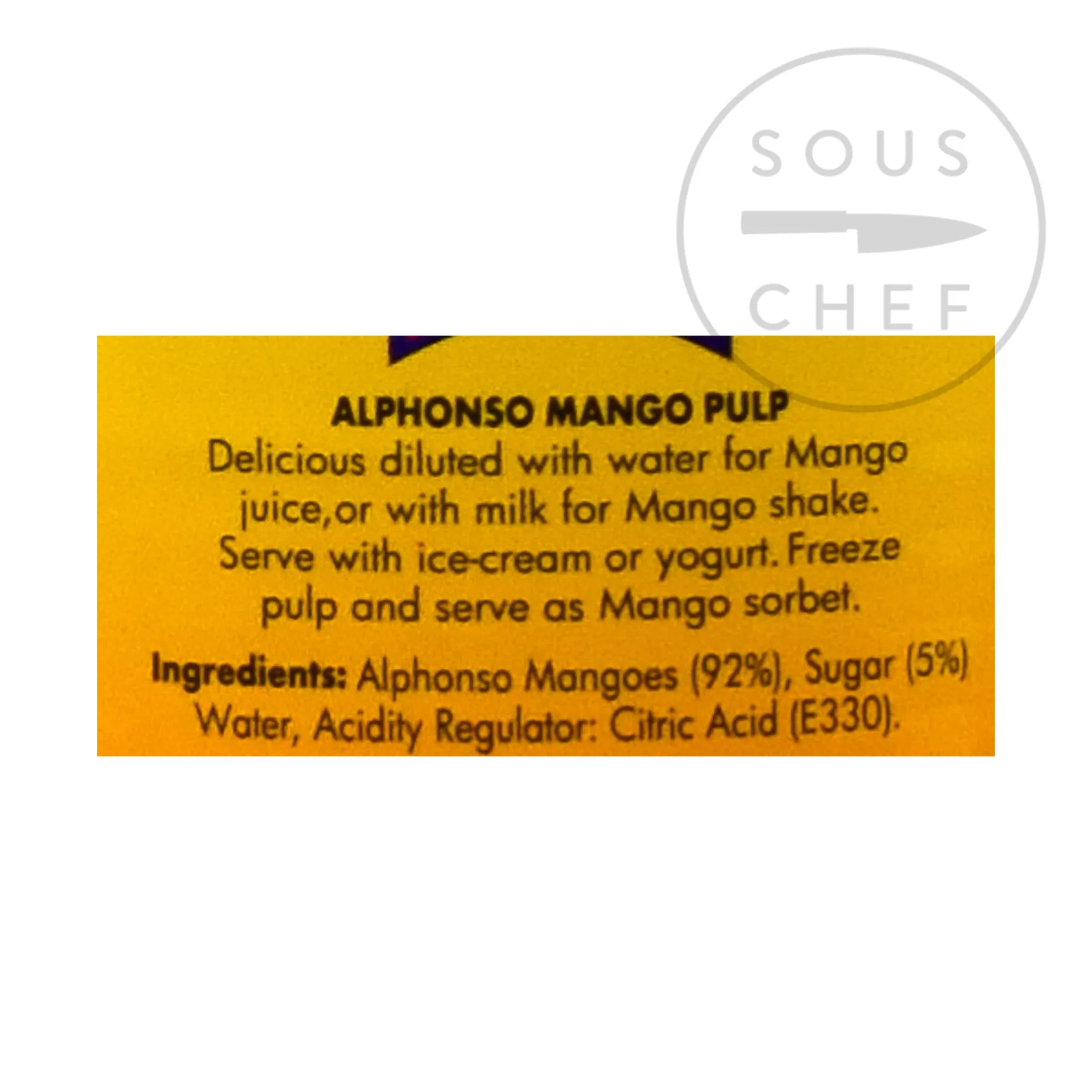 Alphonso Mango Pulp, 850g