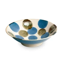 Amatsubu Shallow Bowl, Blue, 24.5cm dia