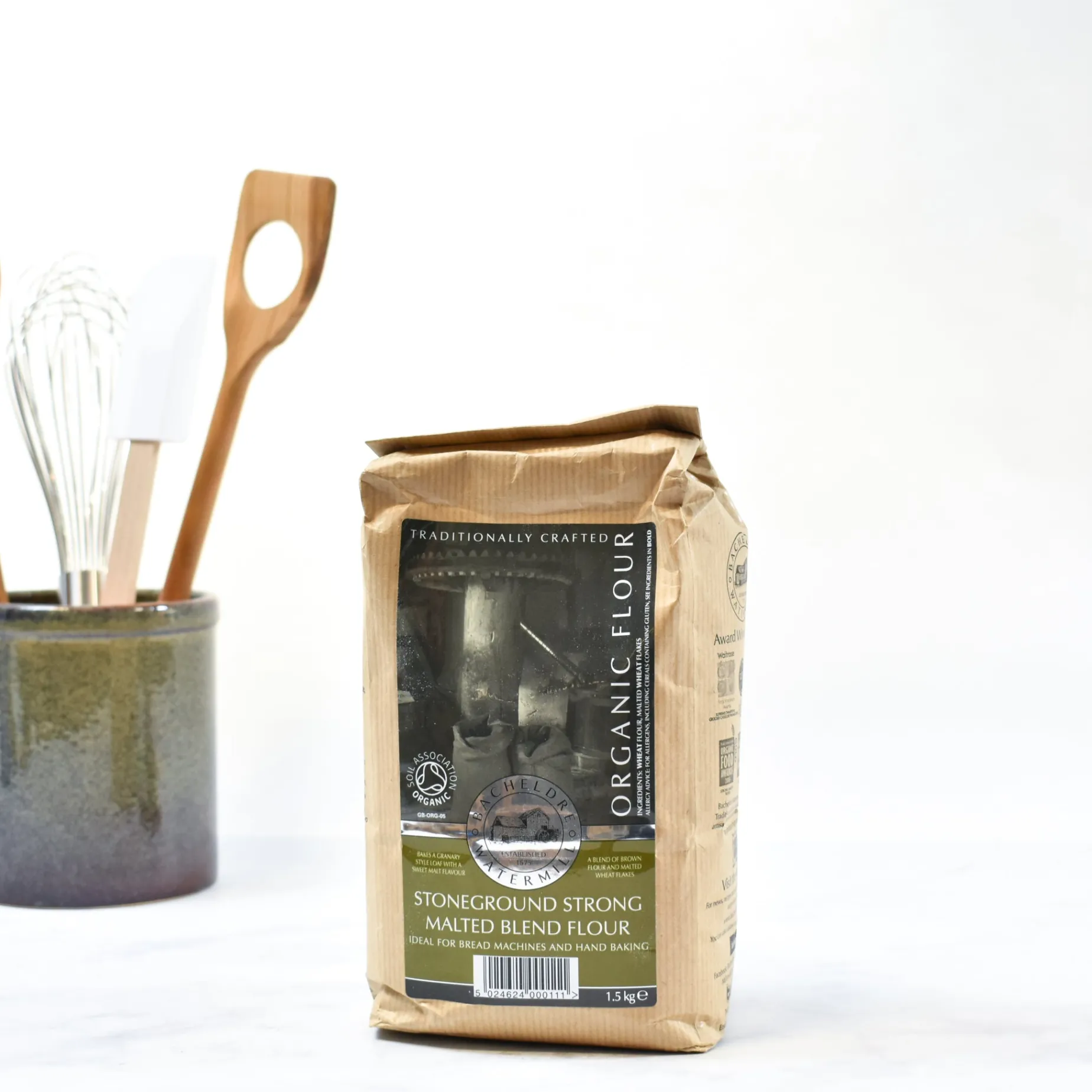Bacheldre Organic Stoneground Strong Malted Blend Flour, 1.5kg
