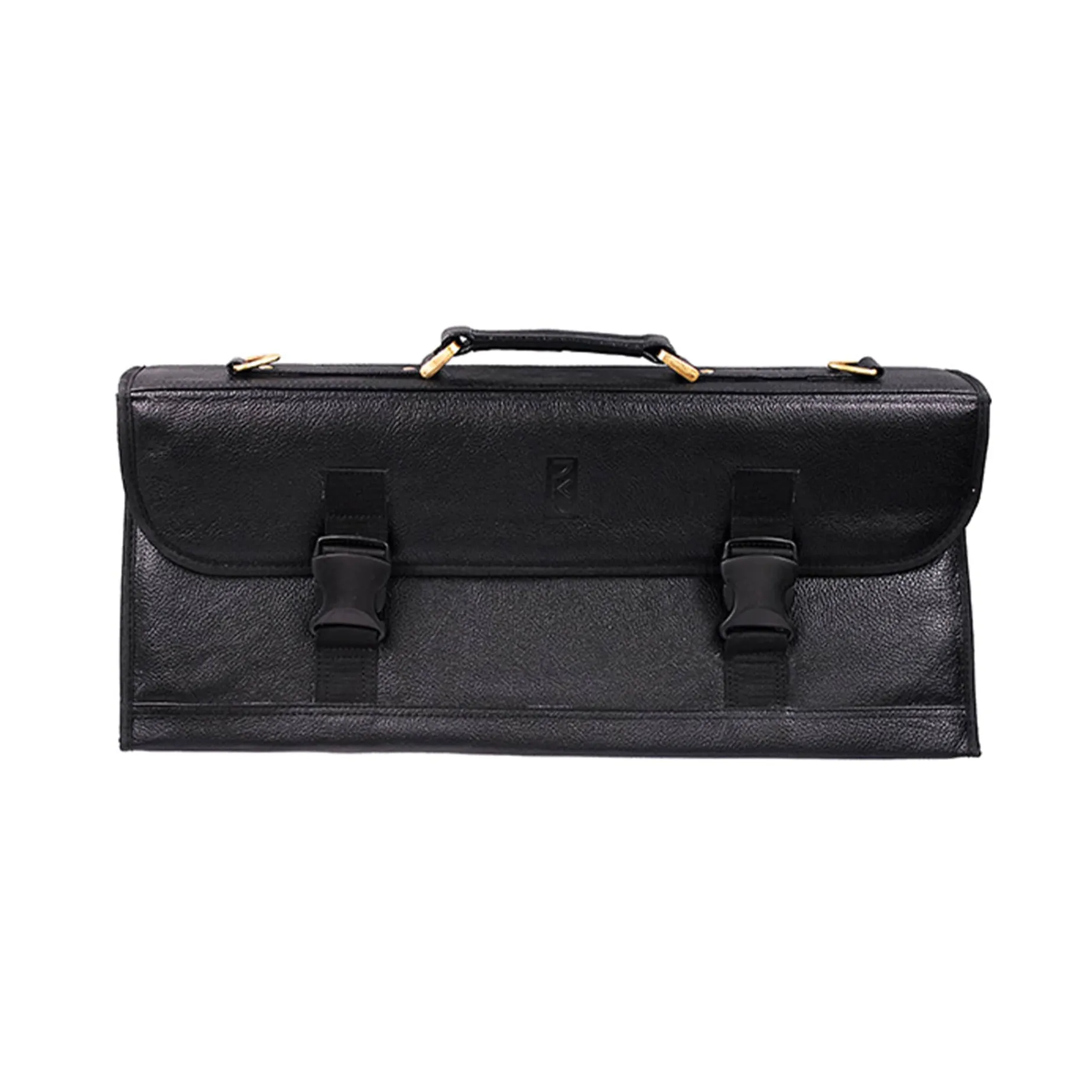 Black Buffalo Leather Knife Bag, 11 Slots