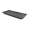 Black Melamine Rectangle Serving Plate, 30x15cm