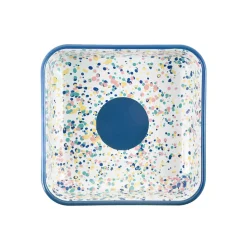 Blue Dot Enamel Square Roasting & Serving Dish, 21cm