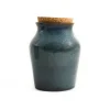 Blue Glaze Salt Pot with Cork Lid