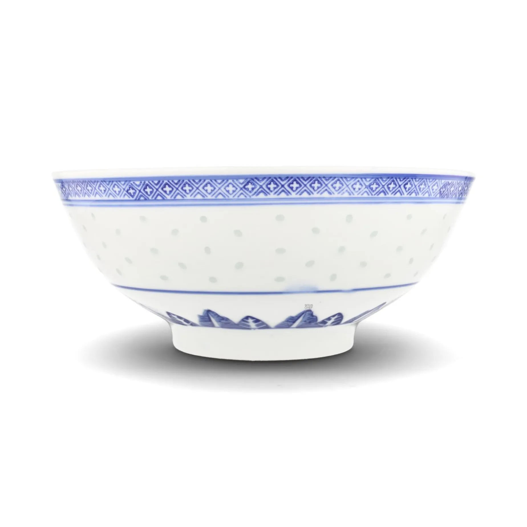 Blue Rice Pattern Serving Bowl, 25.5cm