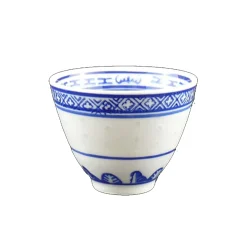 Blue Rice Pattern Tea Cup, 80ml