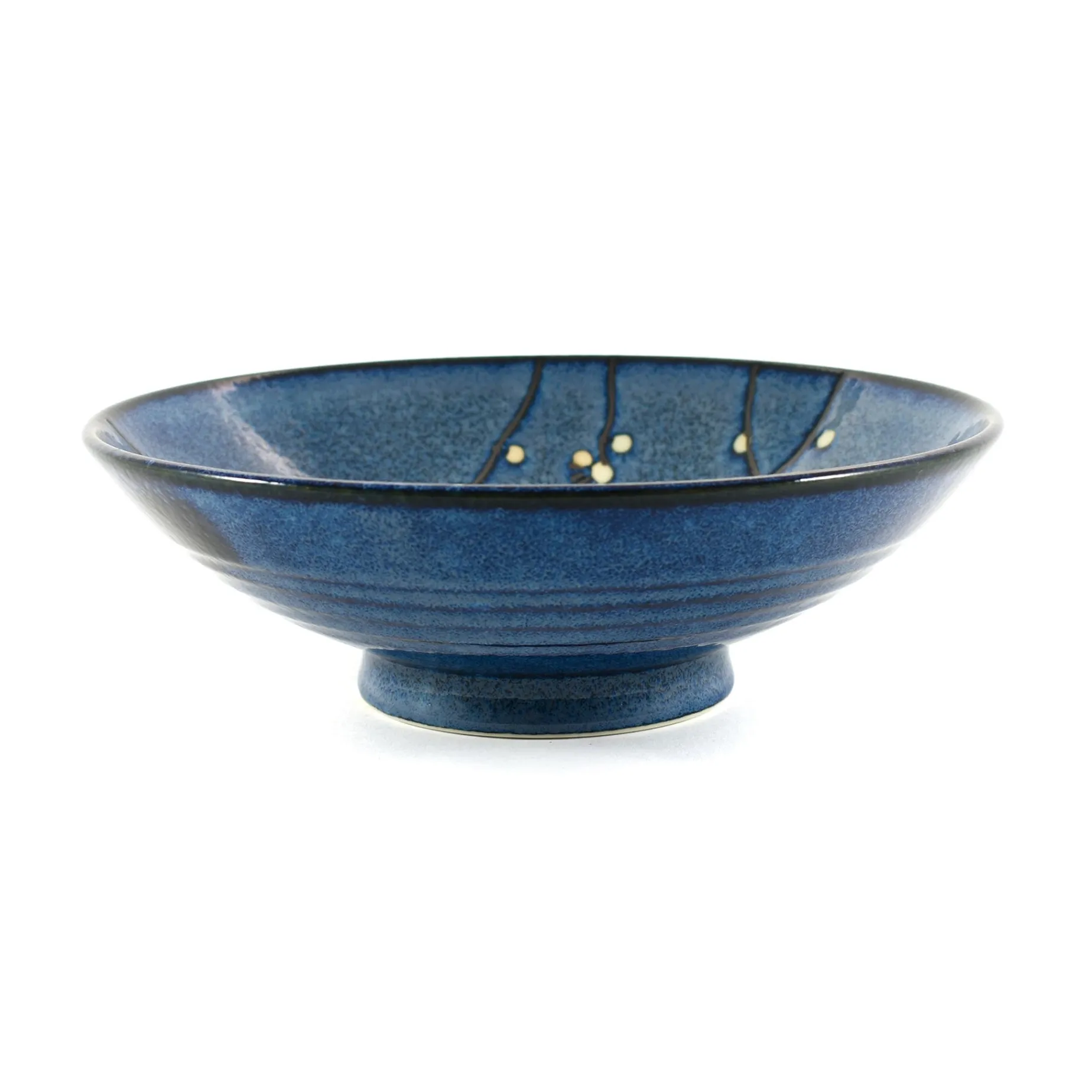Blue Sakura Shallow Bowl, 24.5cm