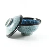 Blue Wave Covered Bowl, 15.7cm