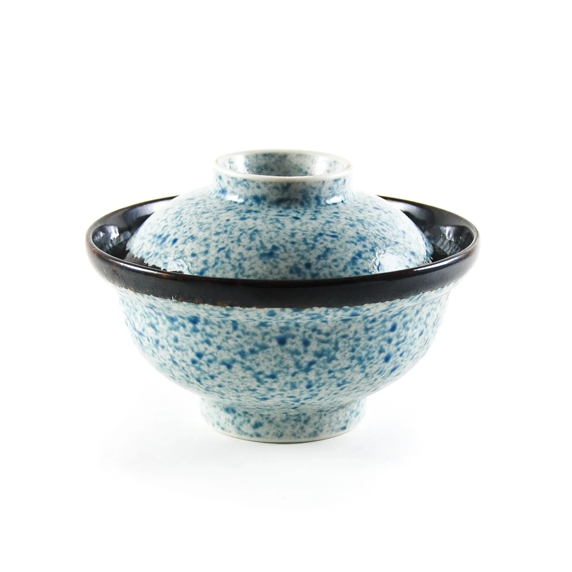 Blue Wave Covered Bowl, 15.7cm