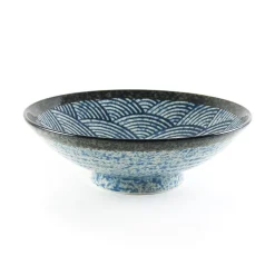 Blue Wave Large Shallow Bowl, 24.3cm