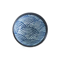 Blue Wave Rice Bowl, 12cm