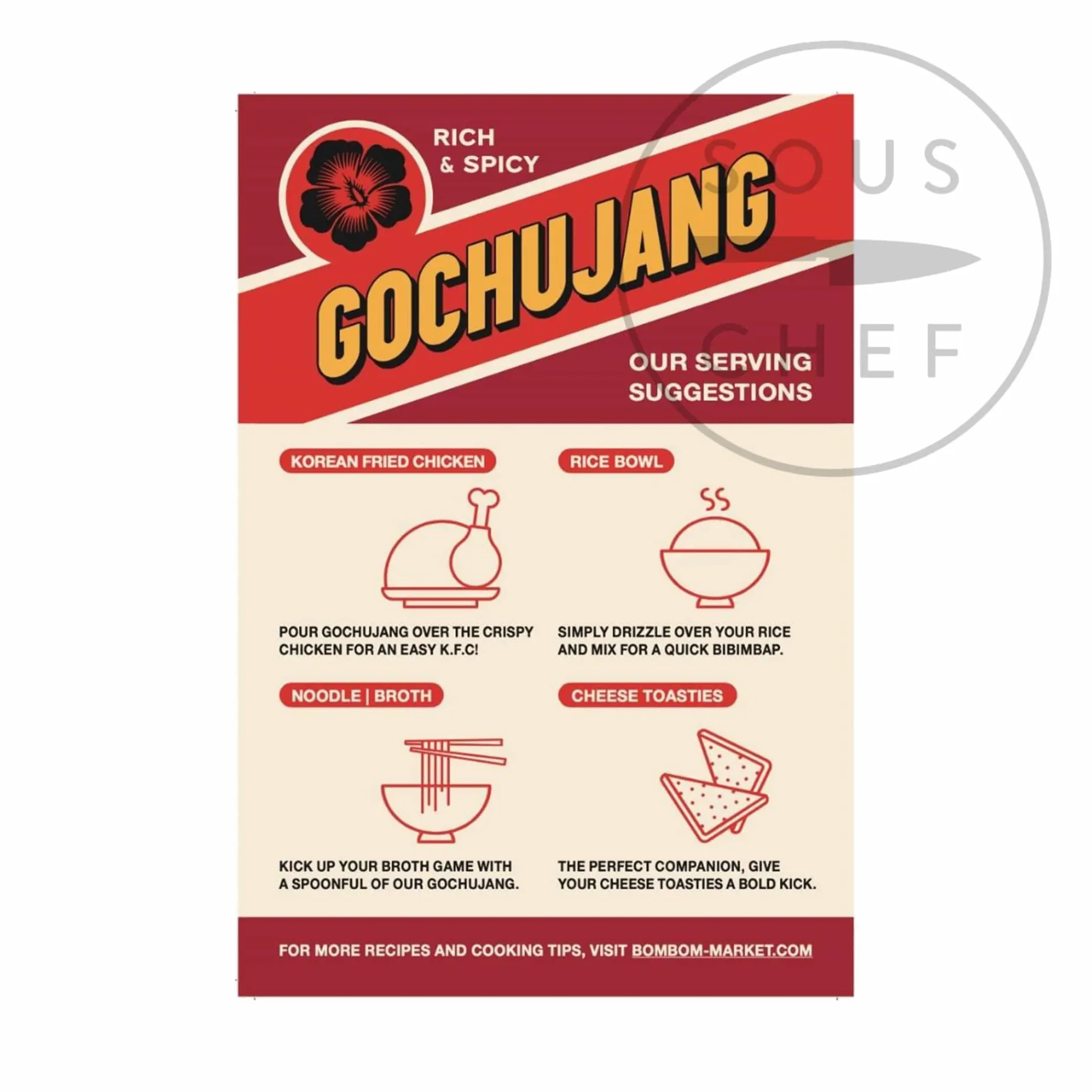Bombom Korean Gochujang Hot Sauce, 220g