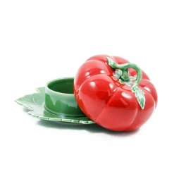 Bordallo Pinheiro Tomato Butter Dish With Cover