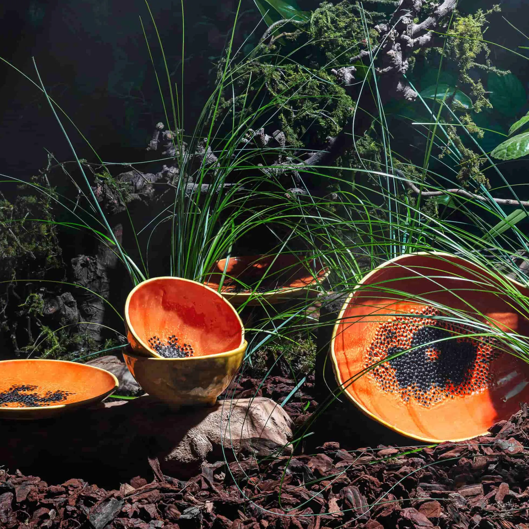 Bordallo Pinheiro Tropical Fruits Papaya Small Bowl, 14x14cm