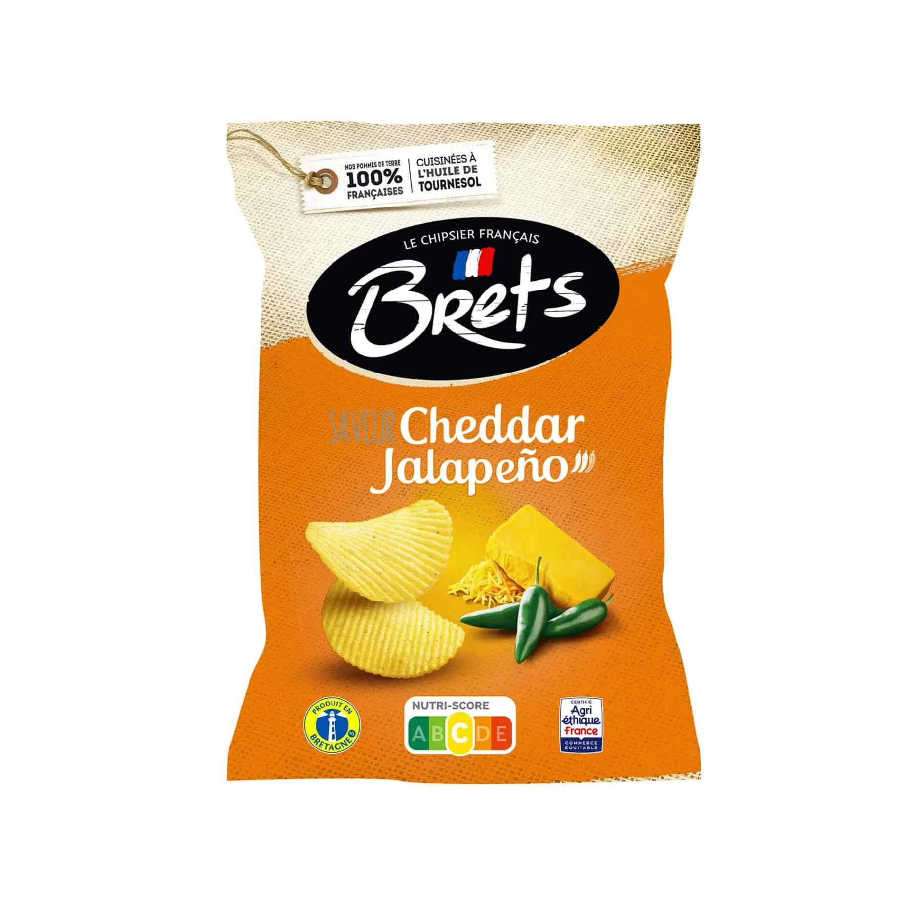 Bret's Cheddar Jalepeno Crisps, 125g