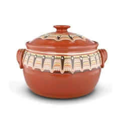 Bulgarian Troyan Brown Terracotta Cooking Pot