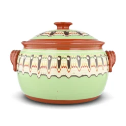 Bulgarian Troyan Mint Green Terracotta Cooking Pot