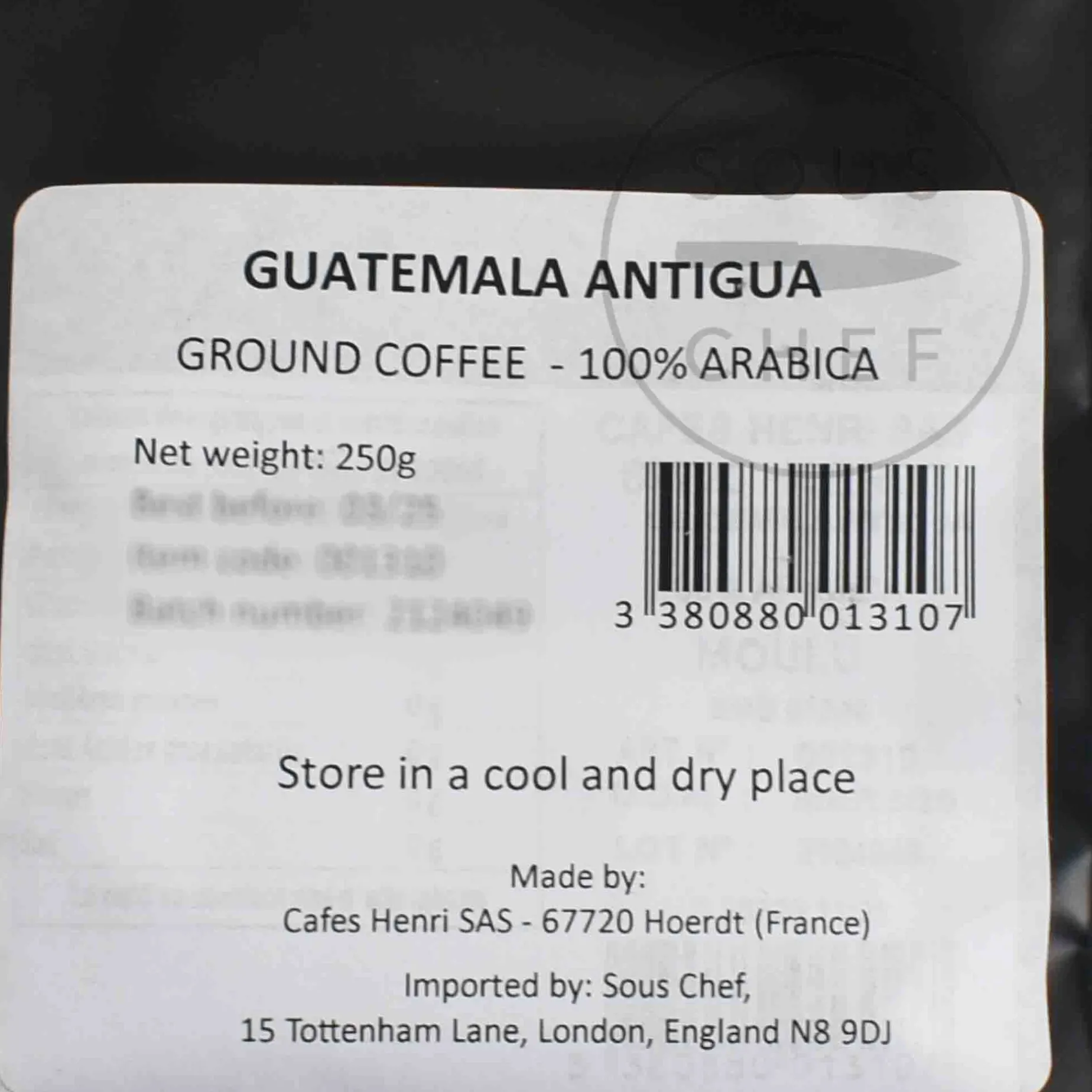 Cafes Henri Guatemala Antigua Ground Coffee, 250g