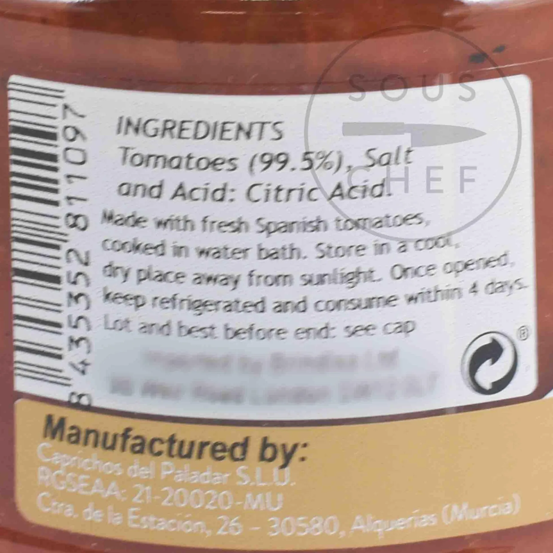 Caprichos del Paladar Roasted Chopped Tomatoes, 280g