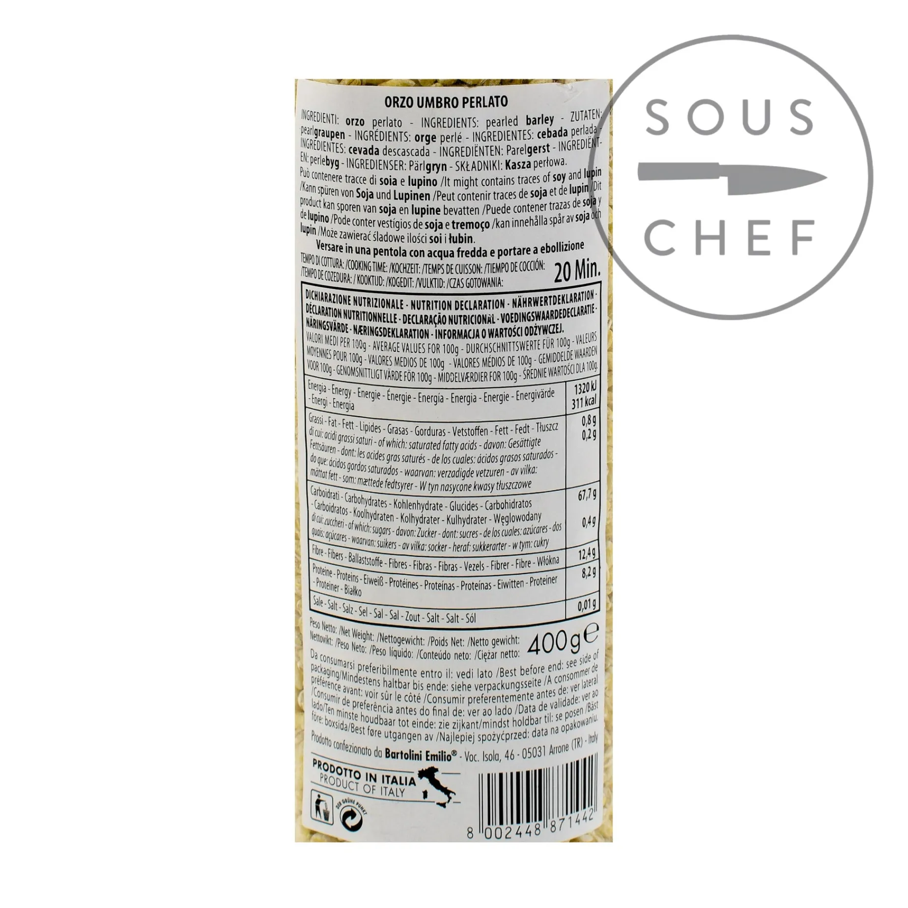 Casale Le Marmore Umbrian Pearled Barley, 400g