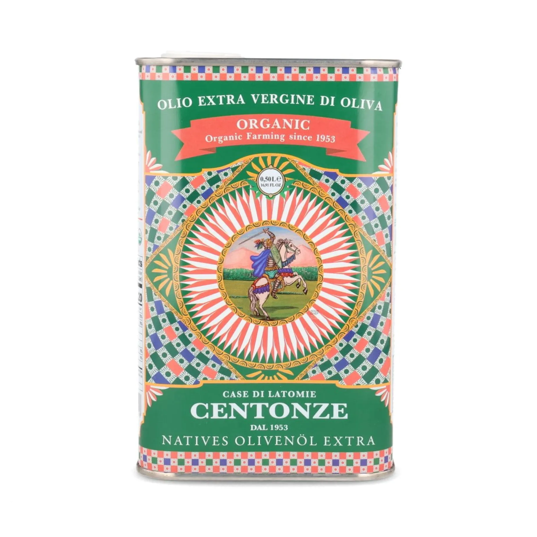 Centonze Organic Extra Virgin Olive Oil in Tin, 500ml