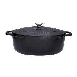 Chasseur Black Cast Iron Oval Dutch Oven, 29cm