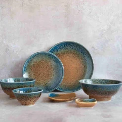 Chouseki Blue Gold Plate, 28.5cm dia x 3.5cm