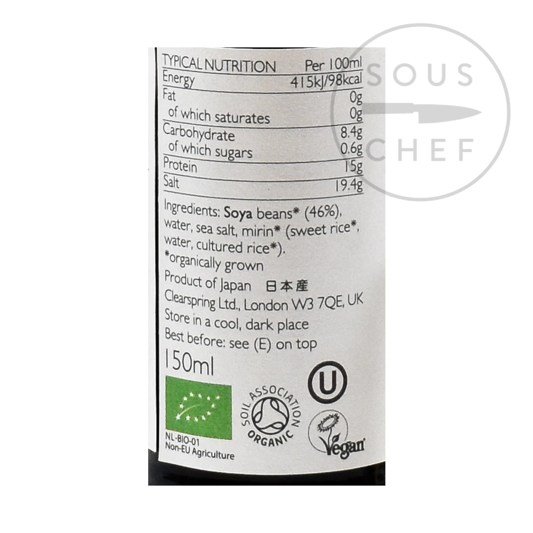 Clearspring Organic Tamari Soya Sauce, 150ml