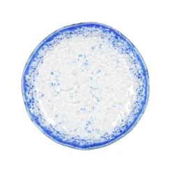 Cobalt Blue Rim Glass Bread Plate, 14.5cm