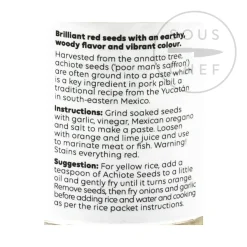 Cool Chile Co Achiote Seeds / Annatto Seeds, 80g