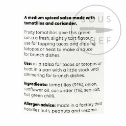 Cool Chile Co Tomatillo Salsa, 260g