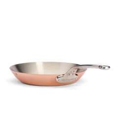 De Buyer Prima Matera Induction Copper Frying Pan with Stainless Steel Handle