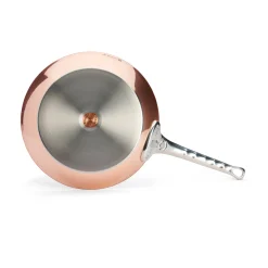 De Buyer Prima Matera Induction Copper Frying Pan with Stainless Steel Handle