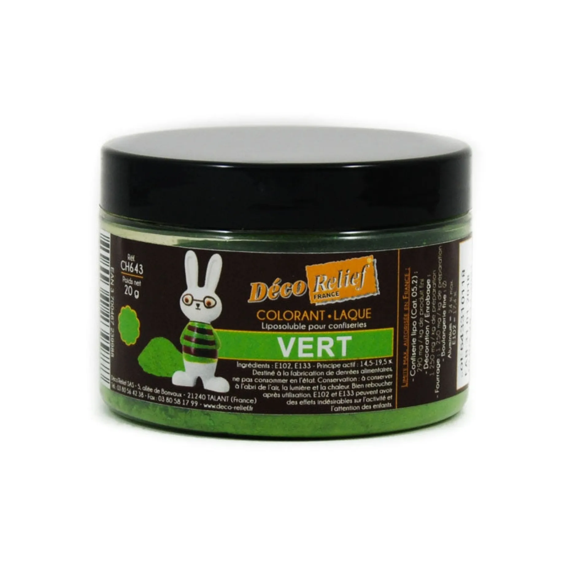 Deco Relief Green Gloss Food Colour For Chocolate, 20g