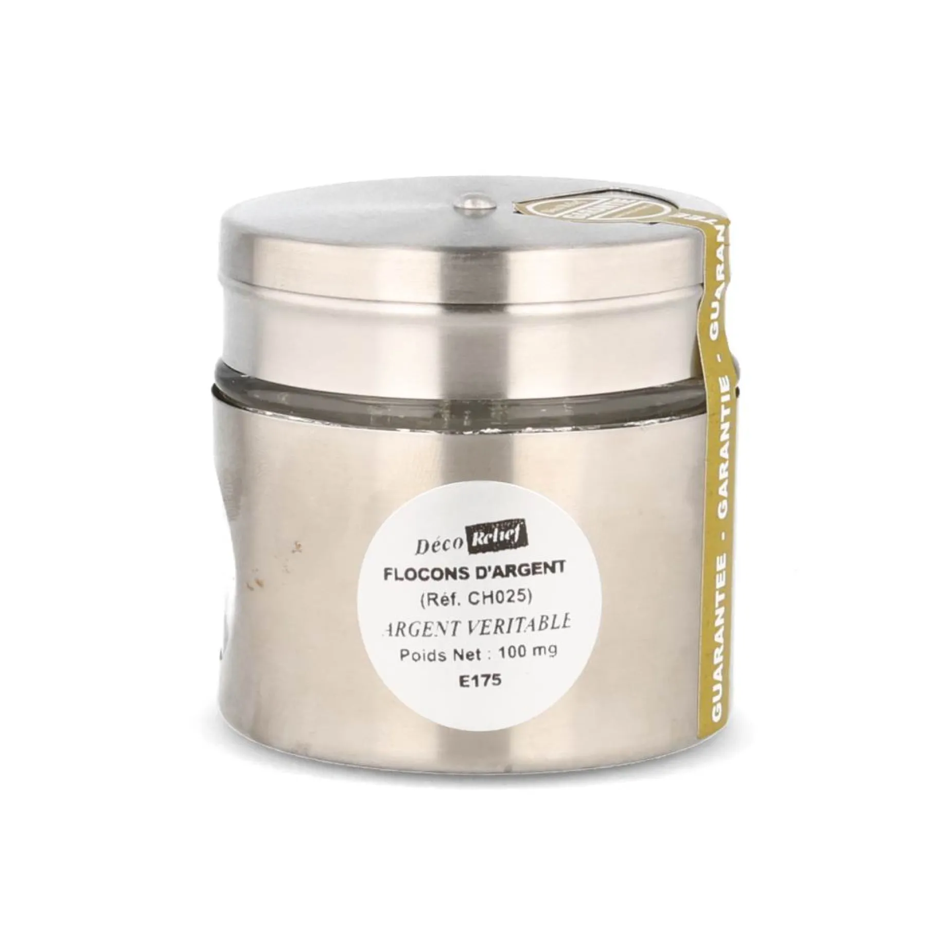 Deco Relief Real Silver Flakes, 100mg