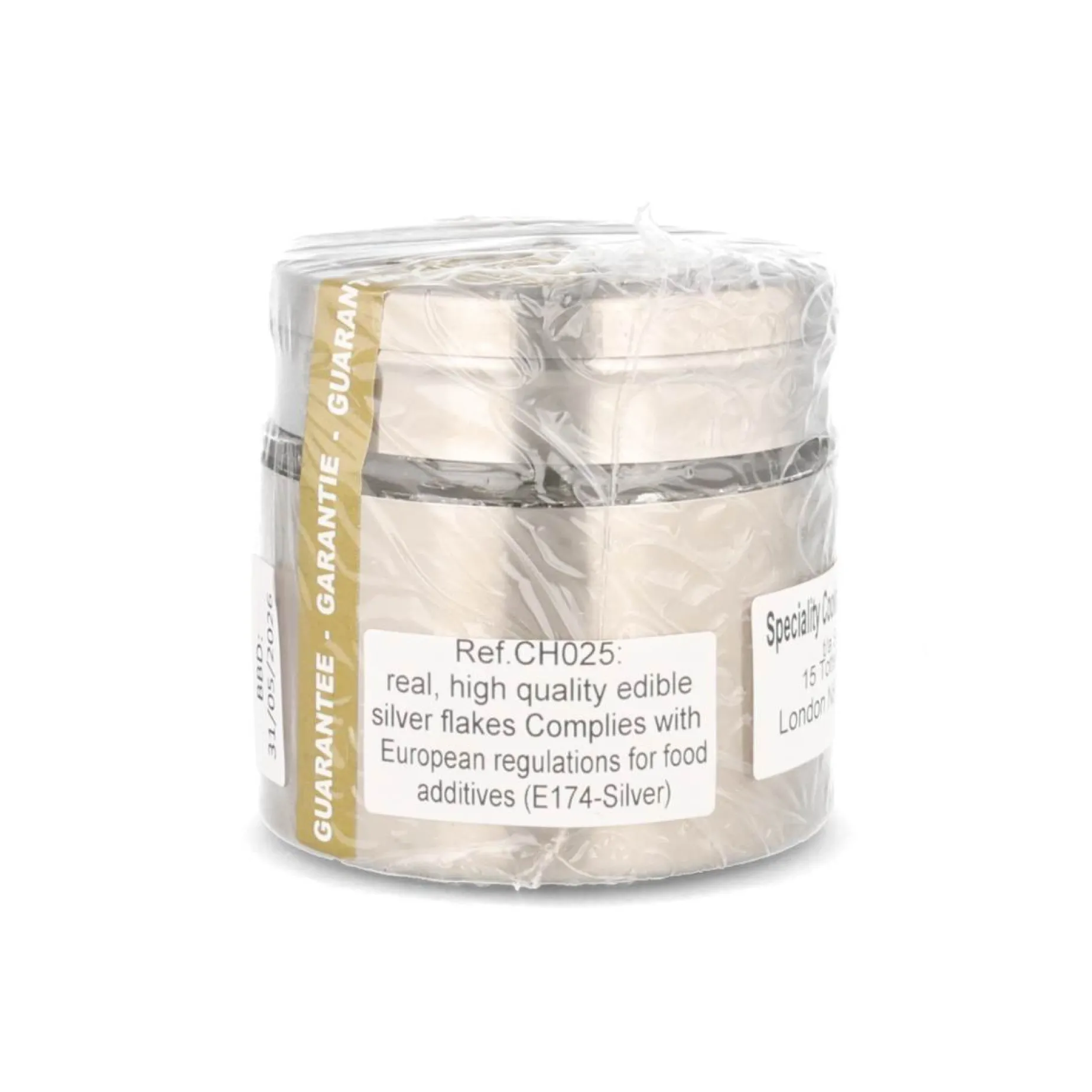 Deco Relief Real Silver Flakes, 100mg