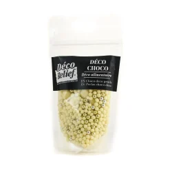 Deco Relief White Chocolate & Golden Decorating Pearls, 150g