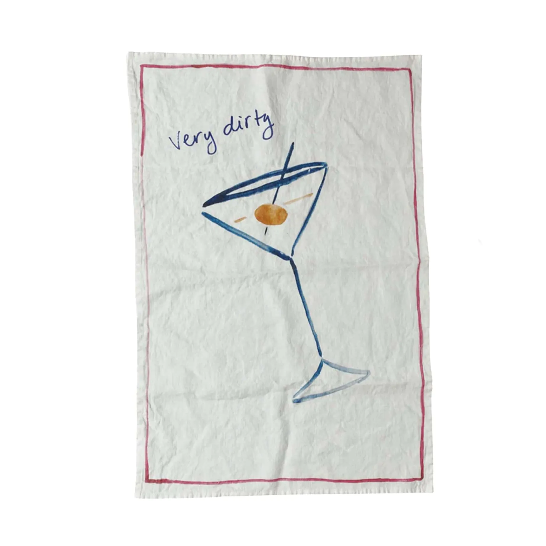 Dinette Very Dirty Martini Linen Tea Towel